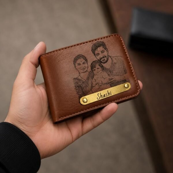 Customized Mens Wallet with Name and Photo